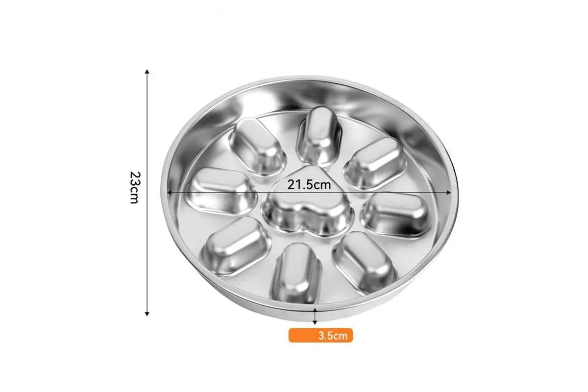 Slow Feeder Dog Bowl Stainless Steel Non Slip Puzzle Maze Bowl Slow Down Eating Wholesale Hub