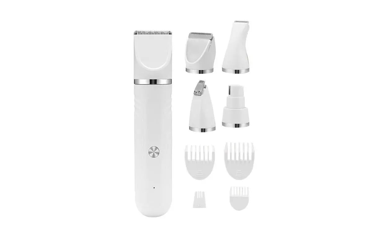 4-in-1 Dog Clipper Dog Grooming Kit with 4 Blade Heads -White Wholesale Hub