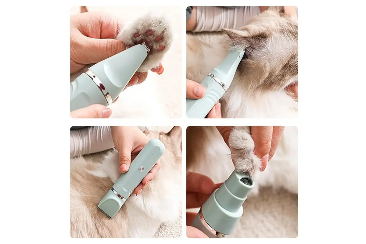 4-in-1 Dog Clipper Dog Grooming Kit with 4 Blade Heads -Green Wholesale Hub