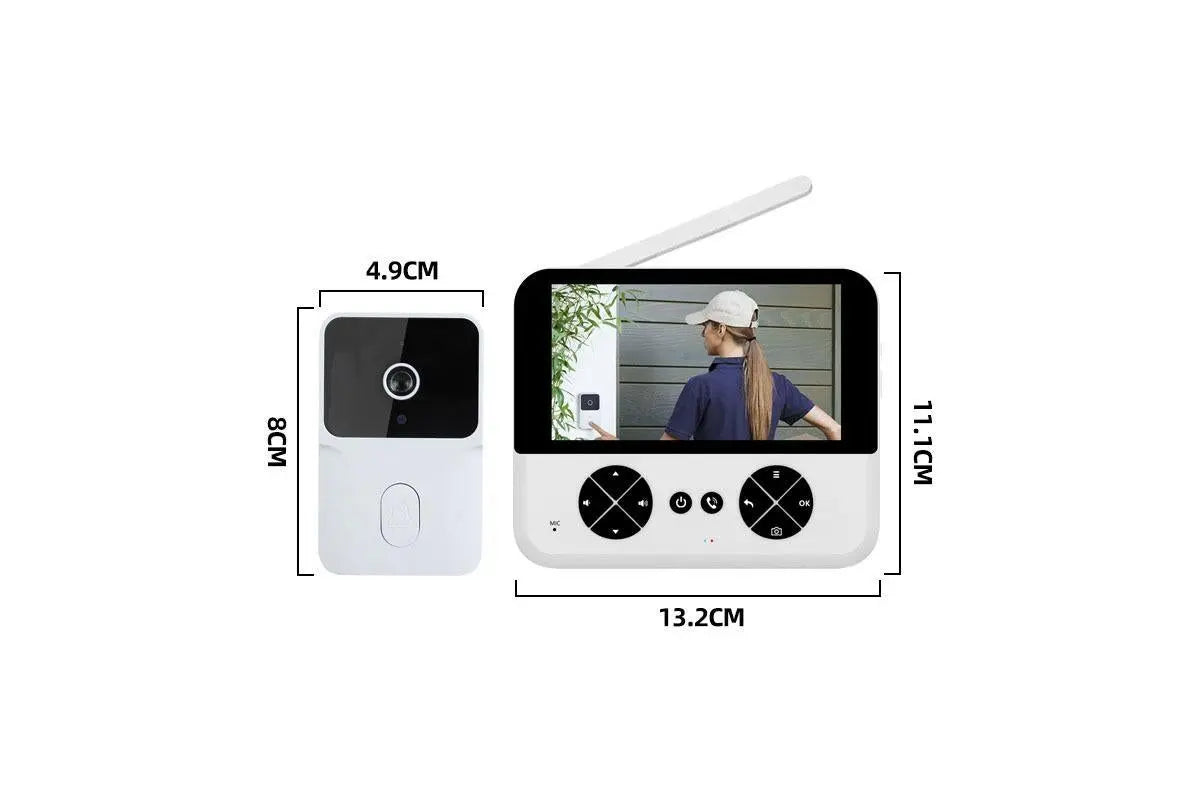 Wireless Doorbell Camera Video Door Bell Smart Intercom Security Phone Camera Indoor Outdoor - White Wholesale Hub