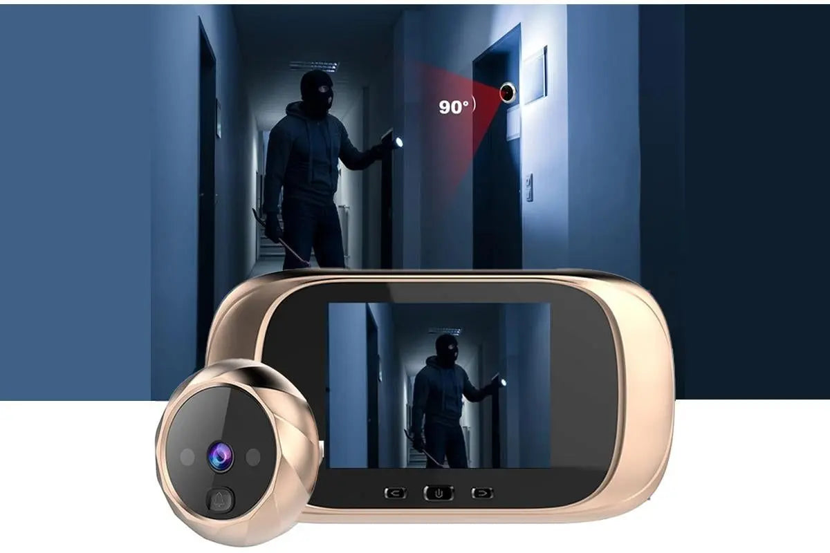 Wireless Digital Door Peephole LCD Display Door Viewer with Camera Home Security System -Gold Wholesale Hub