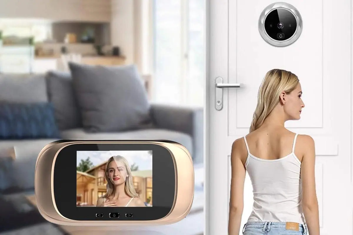 Wireless Digital Door Peephole LCD Display Door Viewer with Camera Home Security System -Gold Wholesale Hub