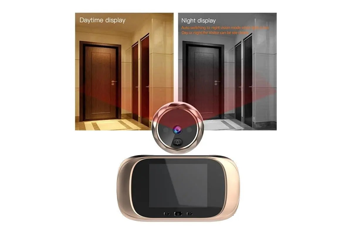 Wireless Digital Door Peephole LCD Display Door Viewer with Camera Home Security System -Gold Wholesale Hub