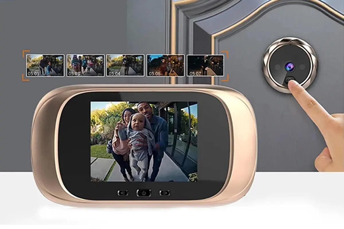 Wireless Digital Door Peephole LCD Display Door Viewer with Camera Home Security System -Gold Wholesale Hub