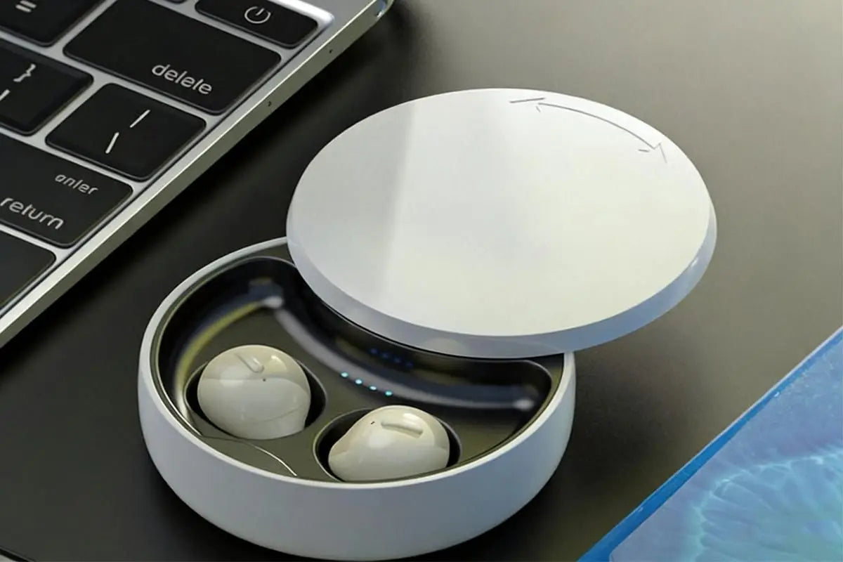 Sleep Earbuds for Side Sleepers Bluetooth Mini In-Ear Headphones for Rest - Skin Tone Wholesale Hub