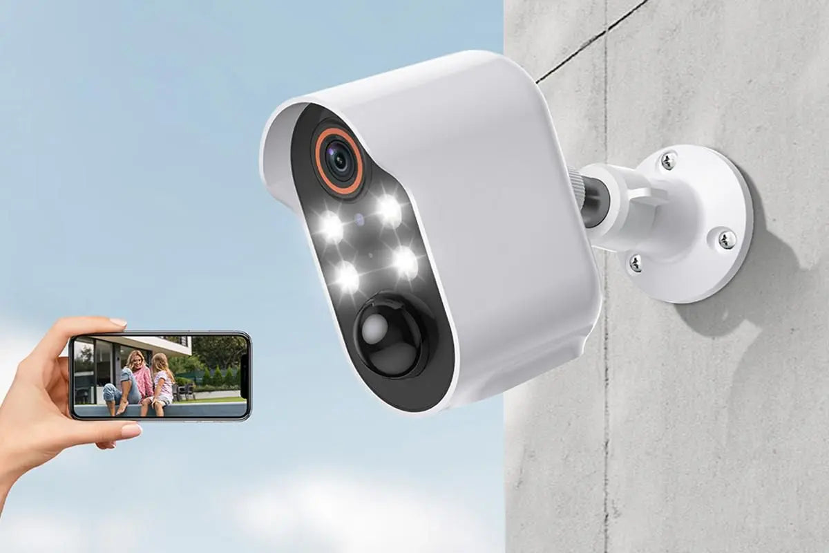 Security Cameras Wireless Outdoor Home Indoor Camera with Color Night Vision Motion Detection -White Wholesale Hub