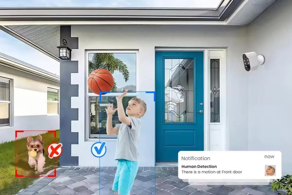 Security Cameras Wireless Outdoor Home Indoor Camera with Color Night Vision Motion Detection -White Wholesale Hub