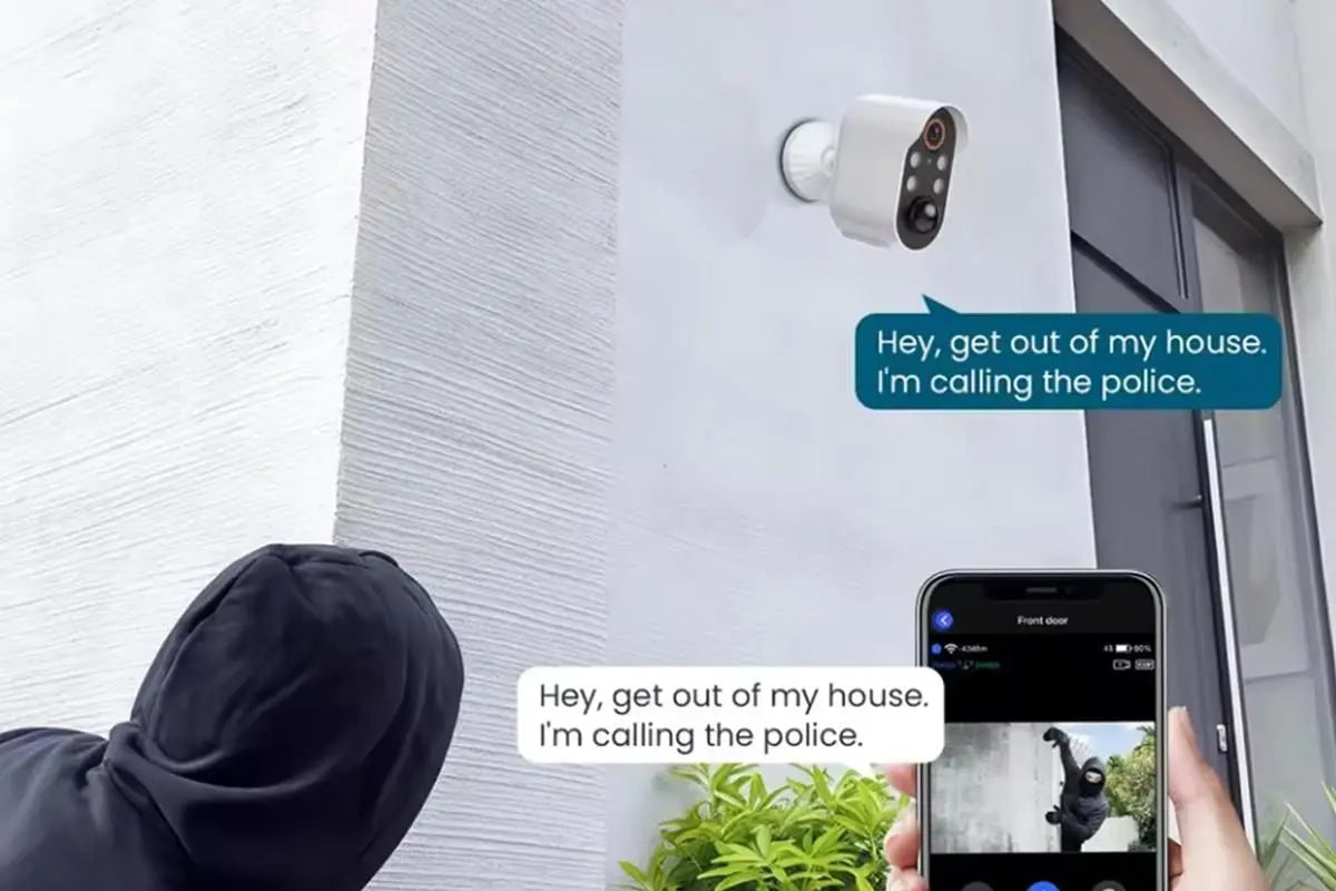 Security Cameras Wireless Outdoor Home Indoor Camera with Color Night Vision Motion Detection -White Wholesale Hub