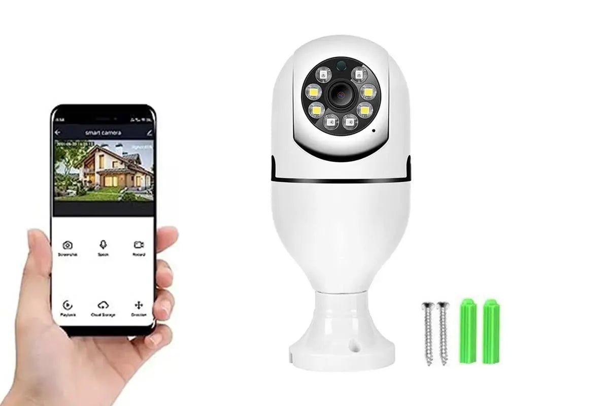 Light Bulb Security Camera HD WiFi IP Security Lamp Camera Bulb Light Camera Wireless WiFi Light Security Camera Home Security Wholesale Hub