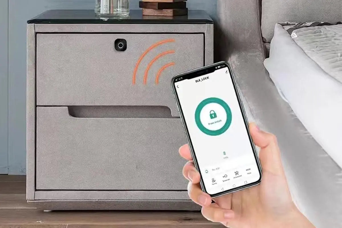 Bluetooth Fingerprint Cabinet Lock Smart APP Keyless Biometric Drawer Wardrobe Lock Hidden Wholesale Hub