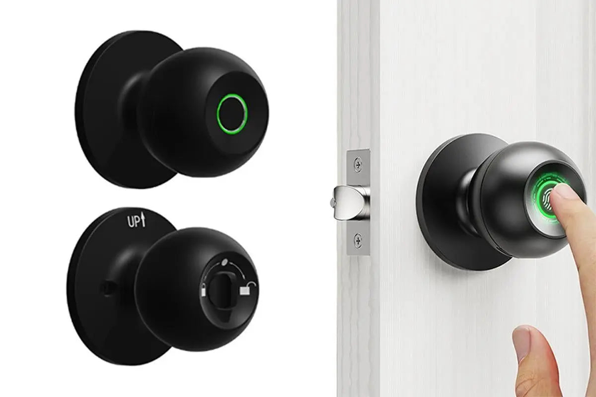 Fingerprint Door Lock Smart Fingerprint Door Knob with Lock Biometric Door Lock with App Control & Key Bluetooth Smart Door Lock with Handle Wholesale Hub