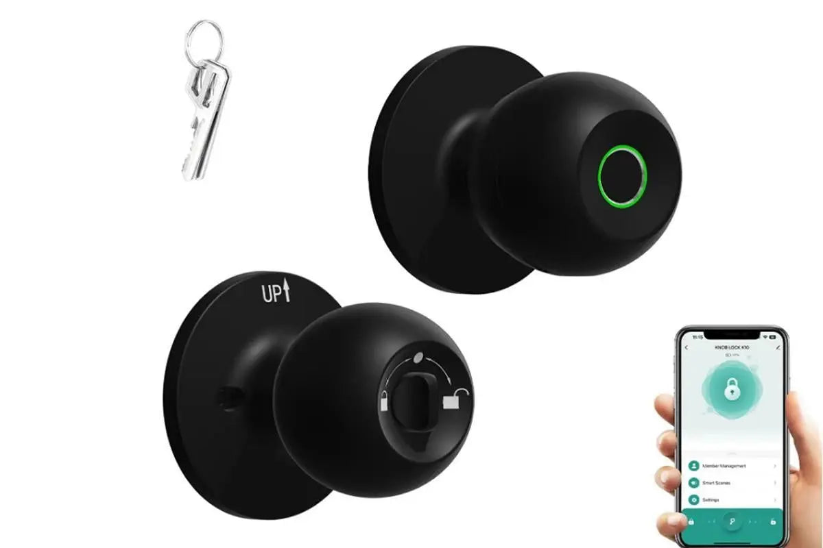 Fingerprint Door Lock Smart Fingerprint Door Knob with Lock Biometric Door Lock with App Control & Key Bluetooth Smart Door Lock with Handle Wholesale Hub