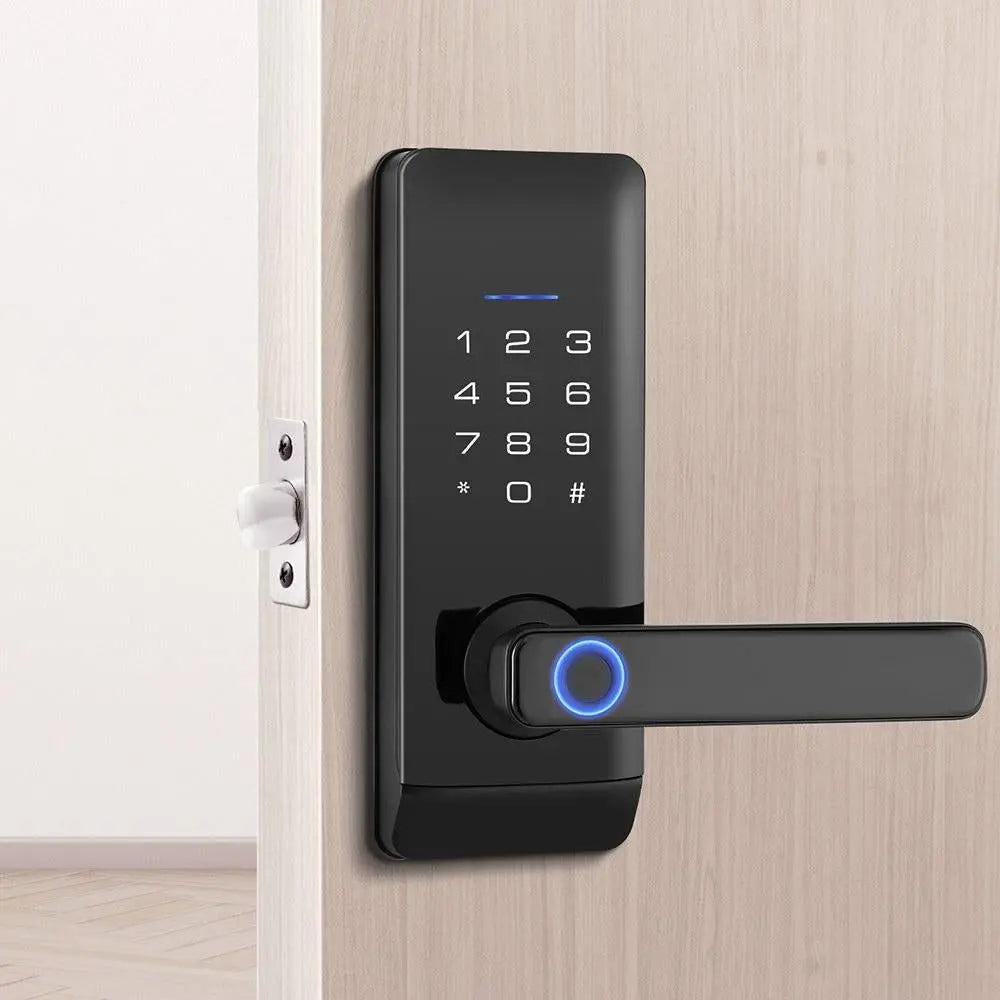 Fingerprint Door Lock Smart Fingerprint Door Knob with Lock Biometric Door Lock with App Control & Key Bluetooth Smart Door Lock with Handle Wholesale Hub