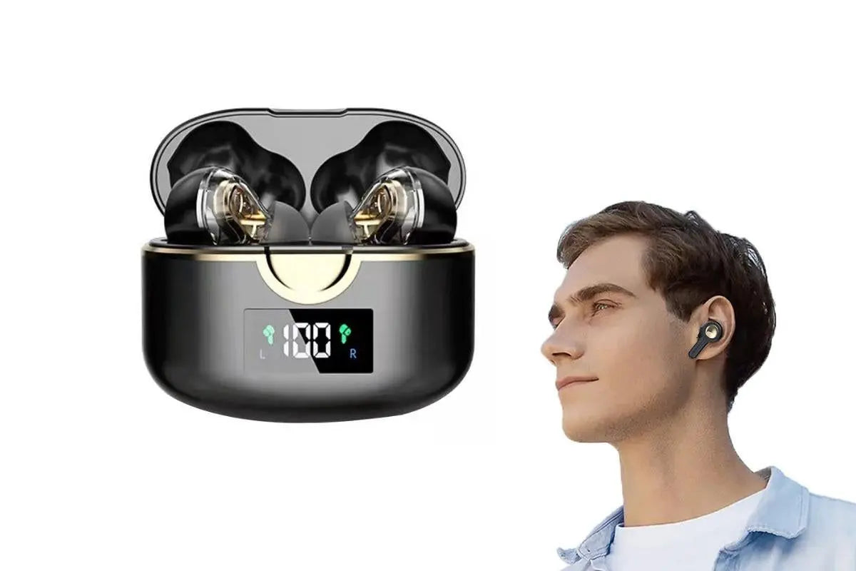 Wireless Earbuds Bluetooth Headphones Wireless Charging Case LED Display Over Ear Buds Mini Wireless Earbuds for Sports Workout Wholesale Hub
