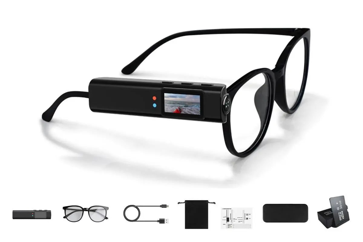 2.7K HD Glasses Camera WiFi Mini Sports Eyewear Camera DV Camcorder - Black Wholesale Hub