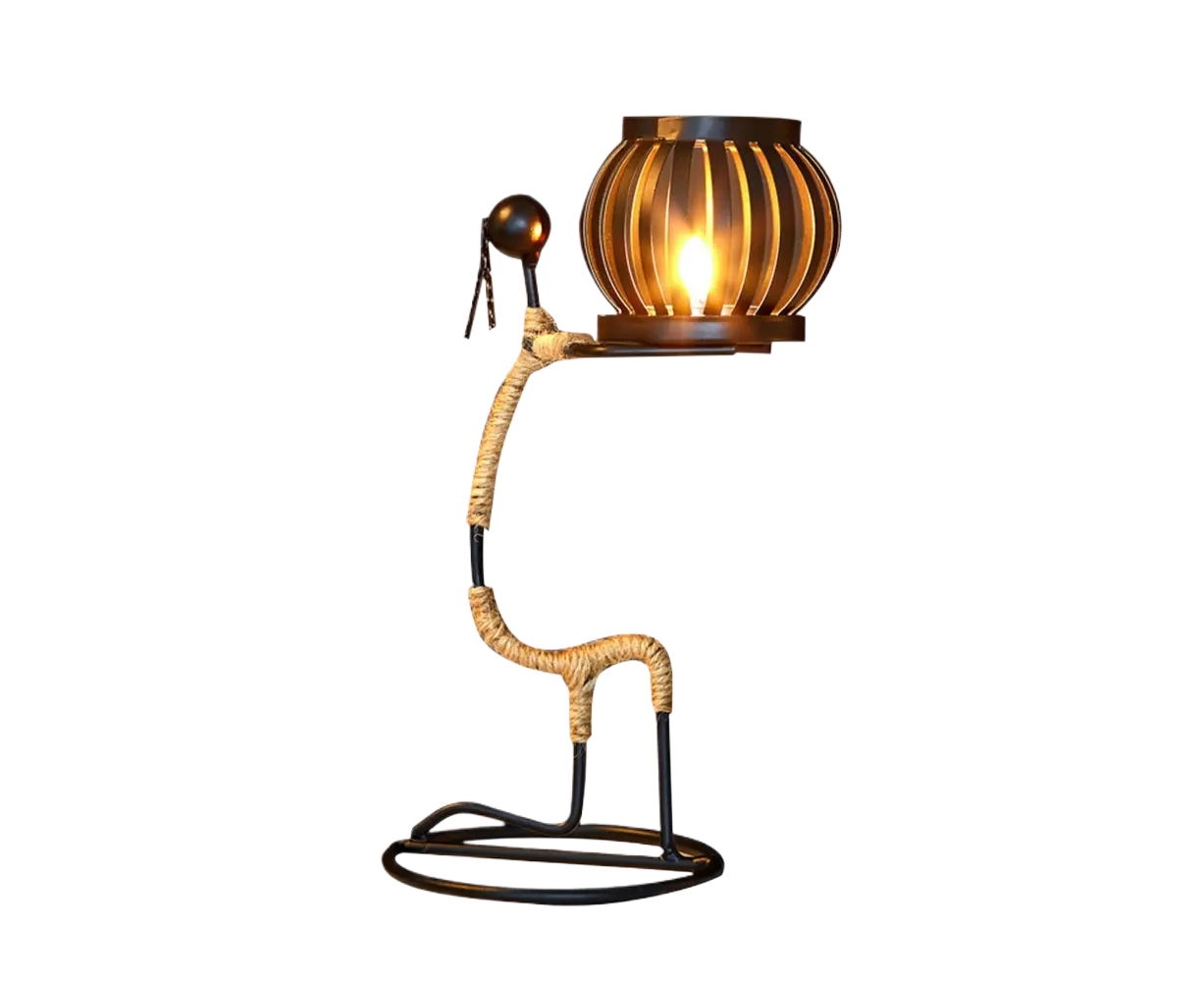 Nordic Candlestick Abstract Iron Men Candle Holder Home Bar Restaurant Decor- G Wholesale Hub
