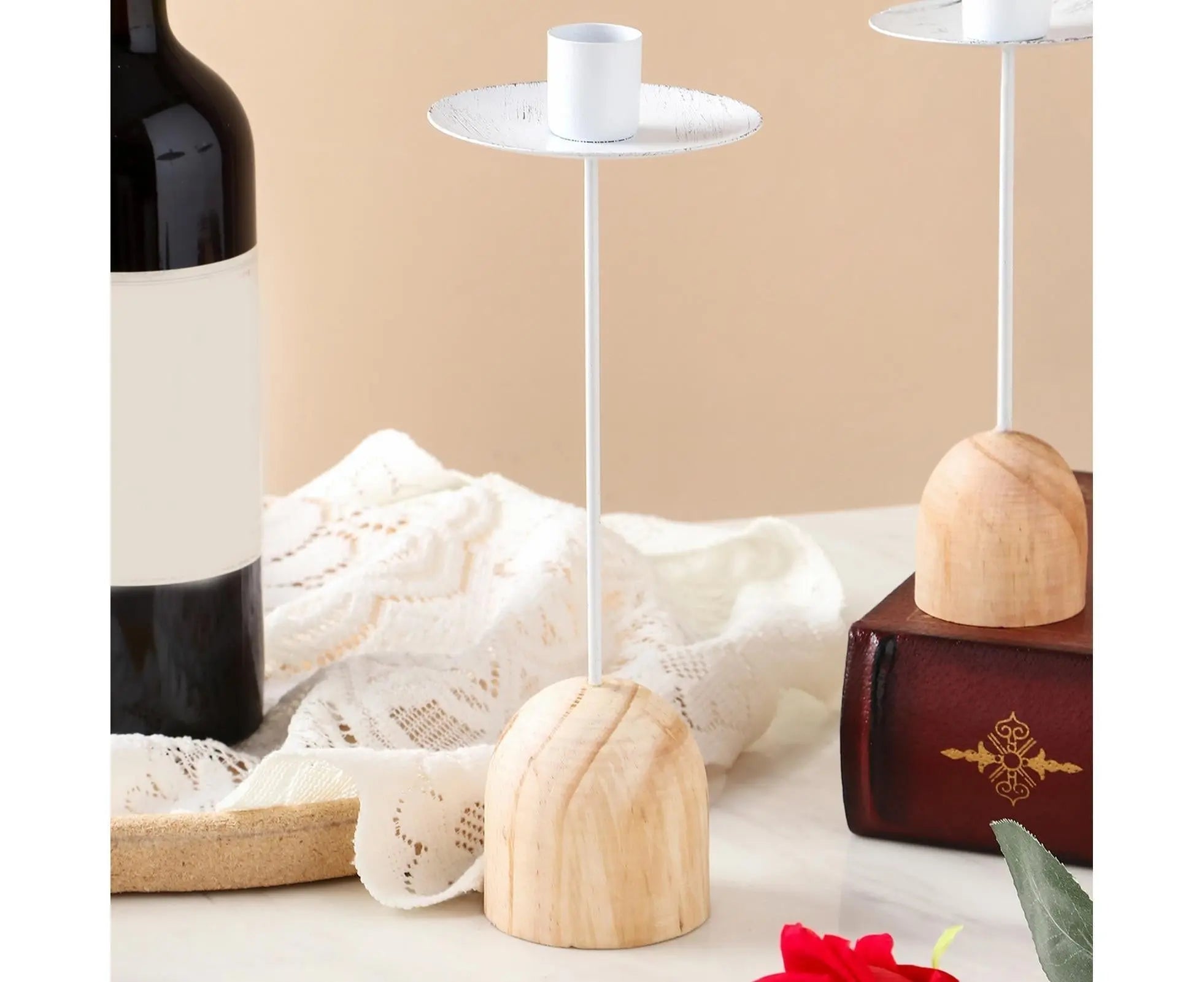 Luxury Wedding Candlestick-L White Wholesale Hub