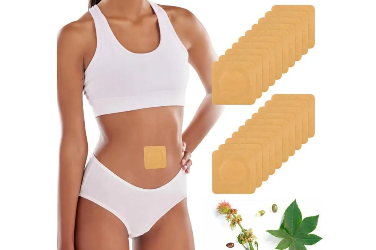 100PCS Disposable Castor Oil Patches Self-Adhesive Castor Oil Pack Belly Wrap for Waist Back Neck Arm Wholesale Hub