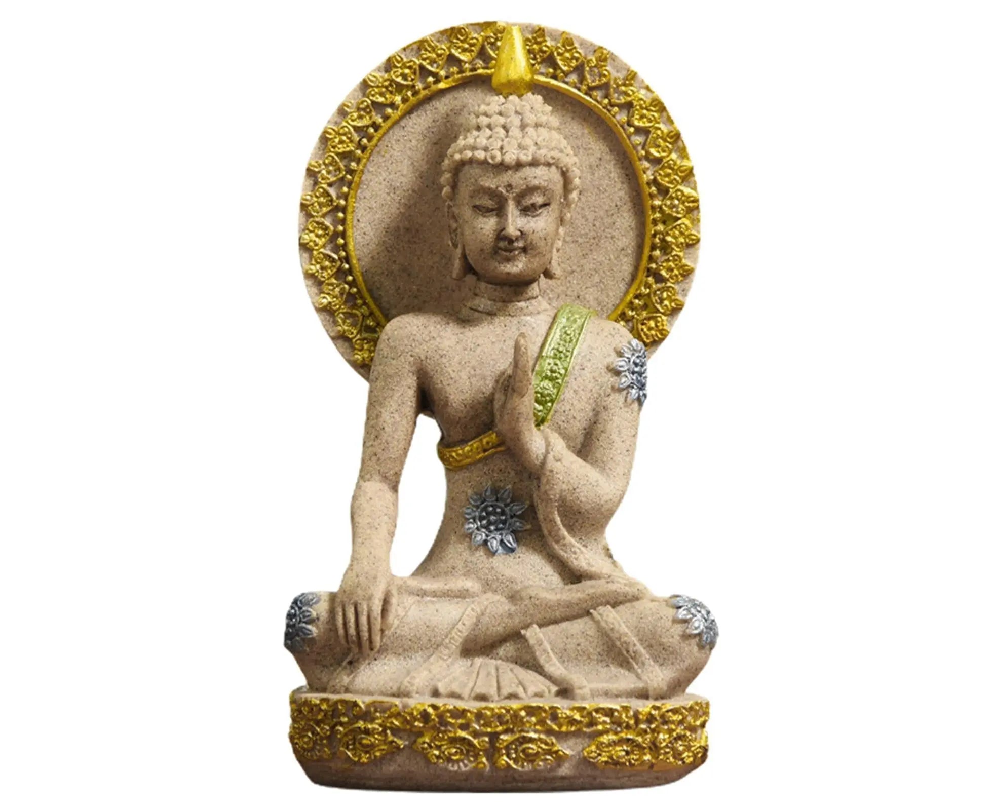 Meditation Buddha Ornament-Golden Wholesale Hub