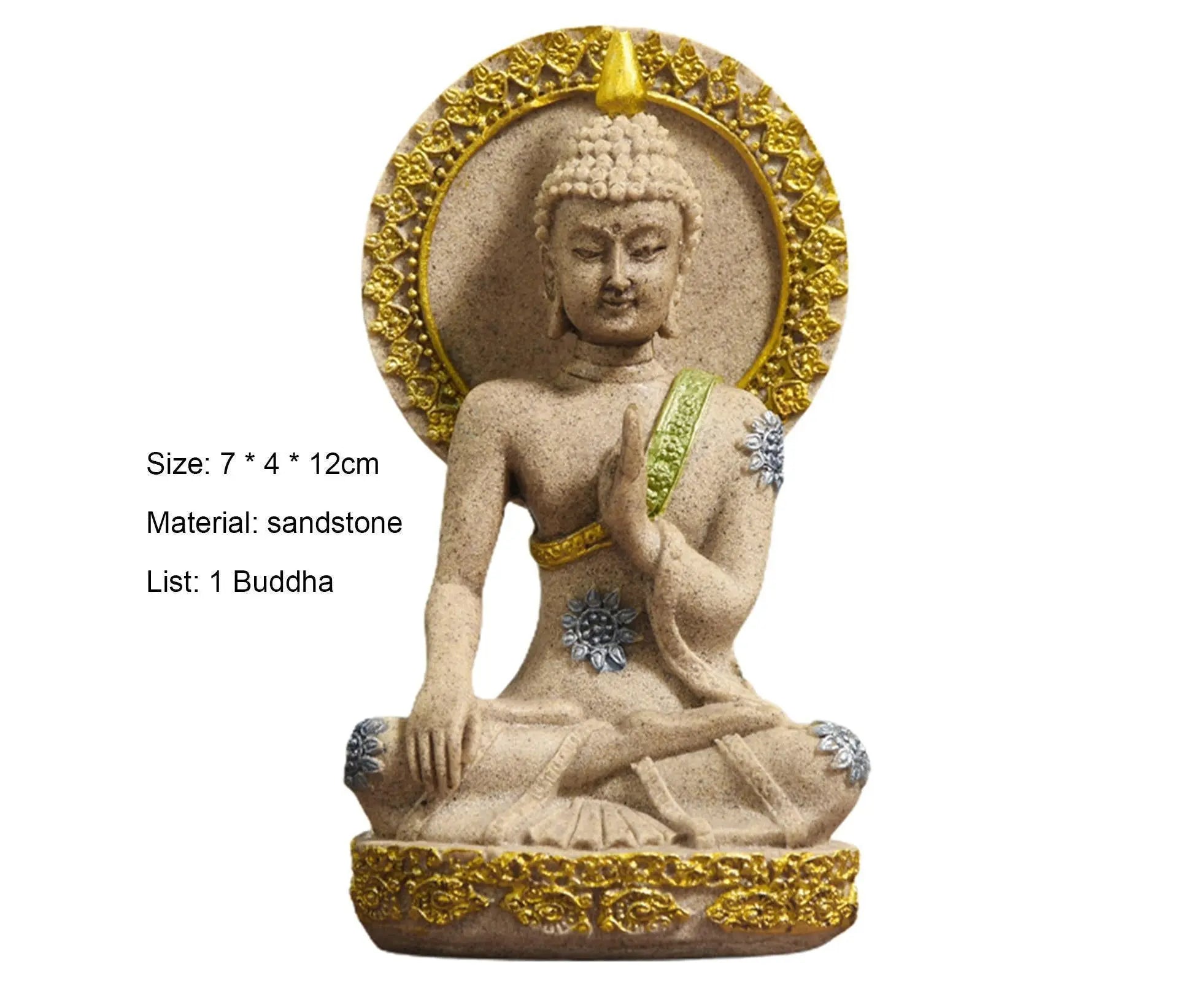 Meditation Buddha Ornament-Golden Wholesale Hub