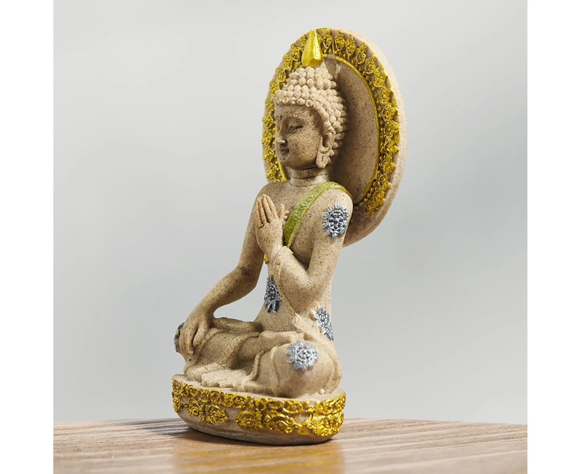 Meditation Buddha Ornament-Golden Wholesale Hub