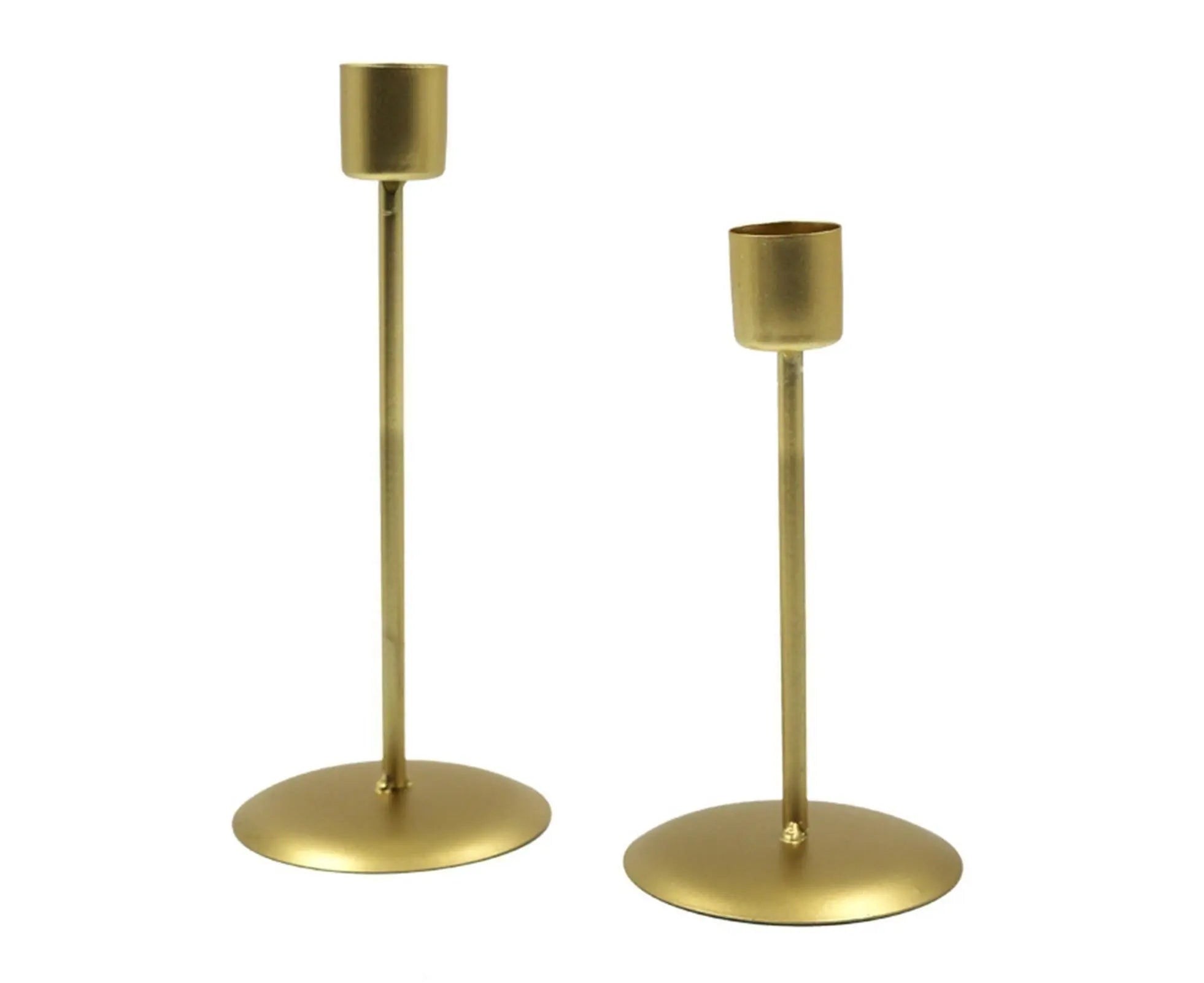 2Pcs Candlestick Exquisite Decorative Simple Nordic Style Candlelight Stand Home Decor -Golden Wholesale Hub