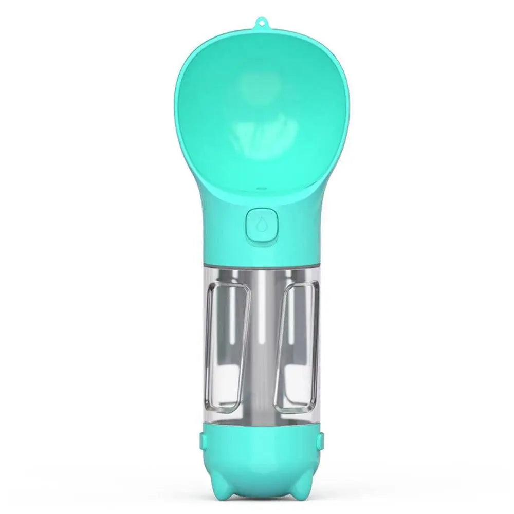 4 in 1 Pet Feeder Dog Cat Puppy Water Bottle Cup Travel Pooper Scooper Outdoor Blue 300ml Wholesale Hub