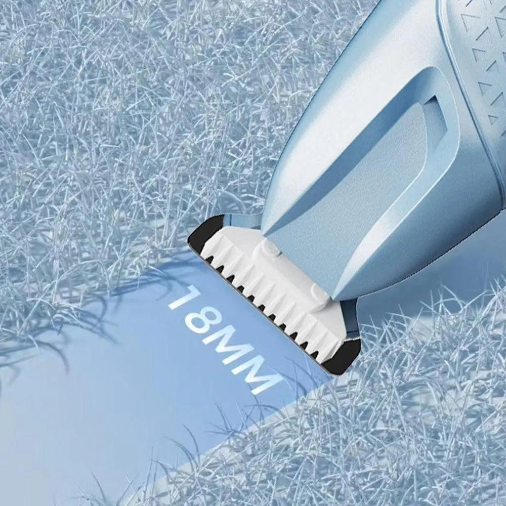 Pet Hair Trimmer Electric Clipper Rechargeable with LED Light for Pets Blue Wholesale Hub
