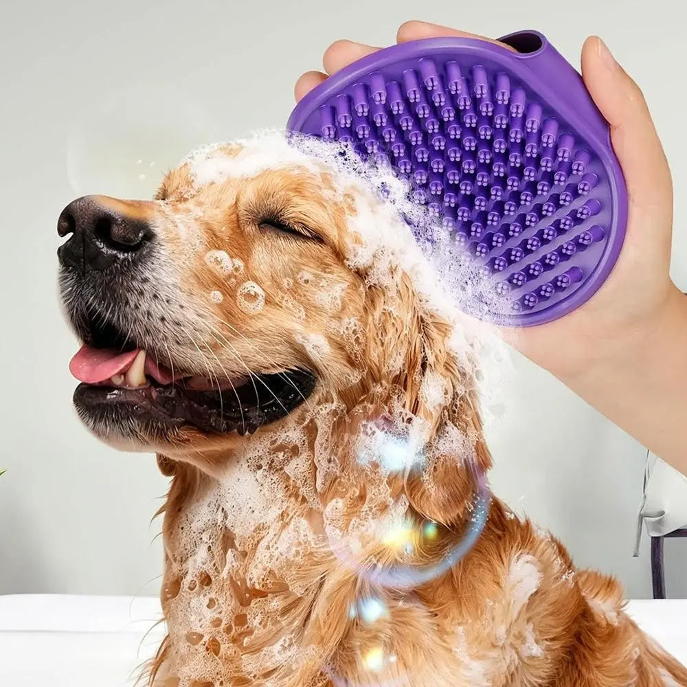 2PCS Pet Grooming Tools Double-Sided Brush for Shedding and Bathing for Short/Long Haired Dogs Cats Purple Wholesale Hub