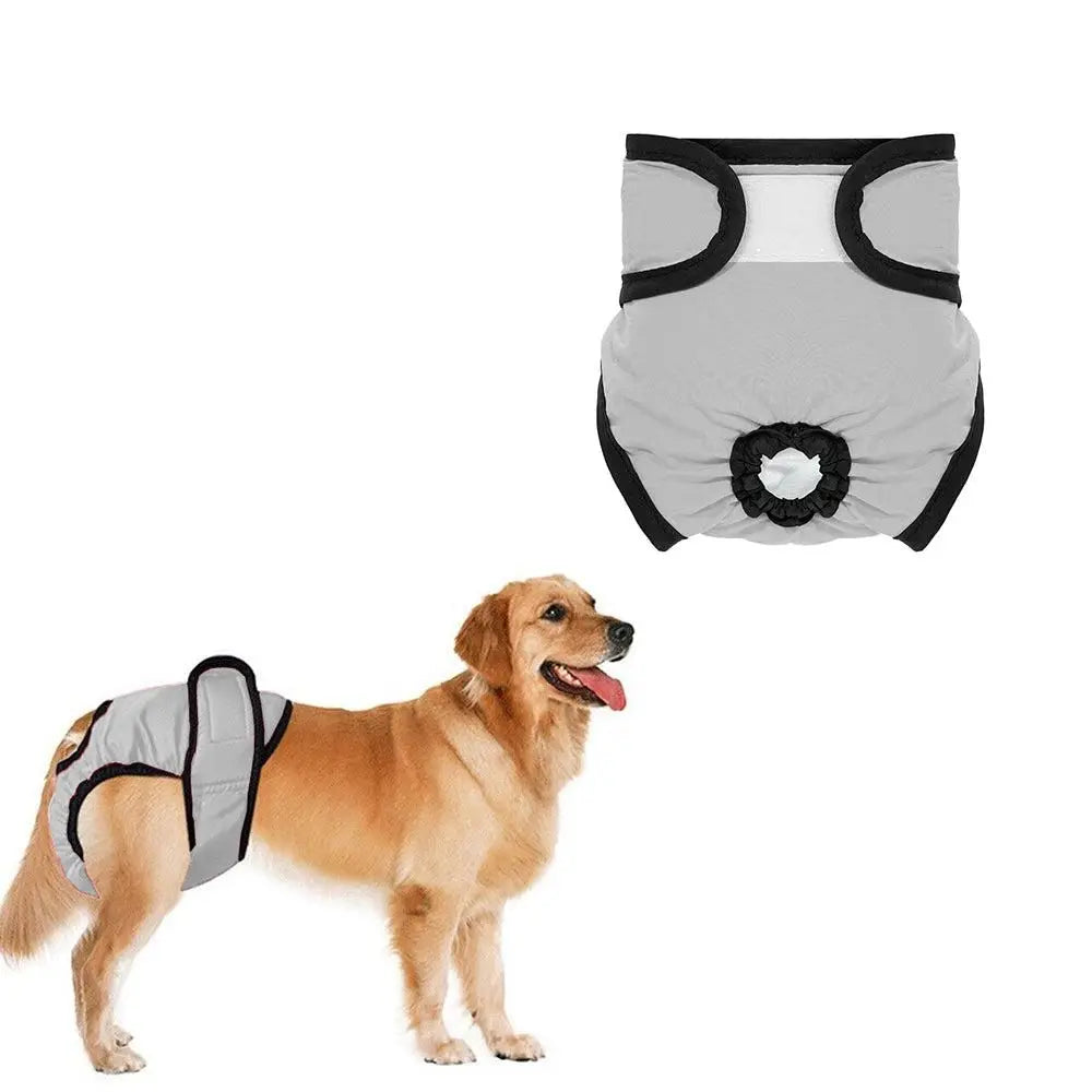 Washable Female Pet Nappy Diaper Dog Cat Physiological Pants Gray - XL Wholesale Hub