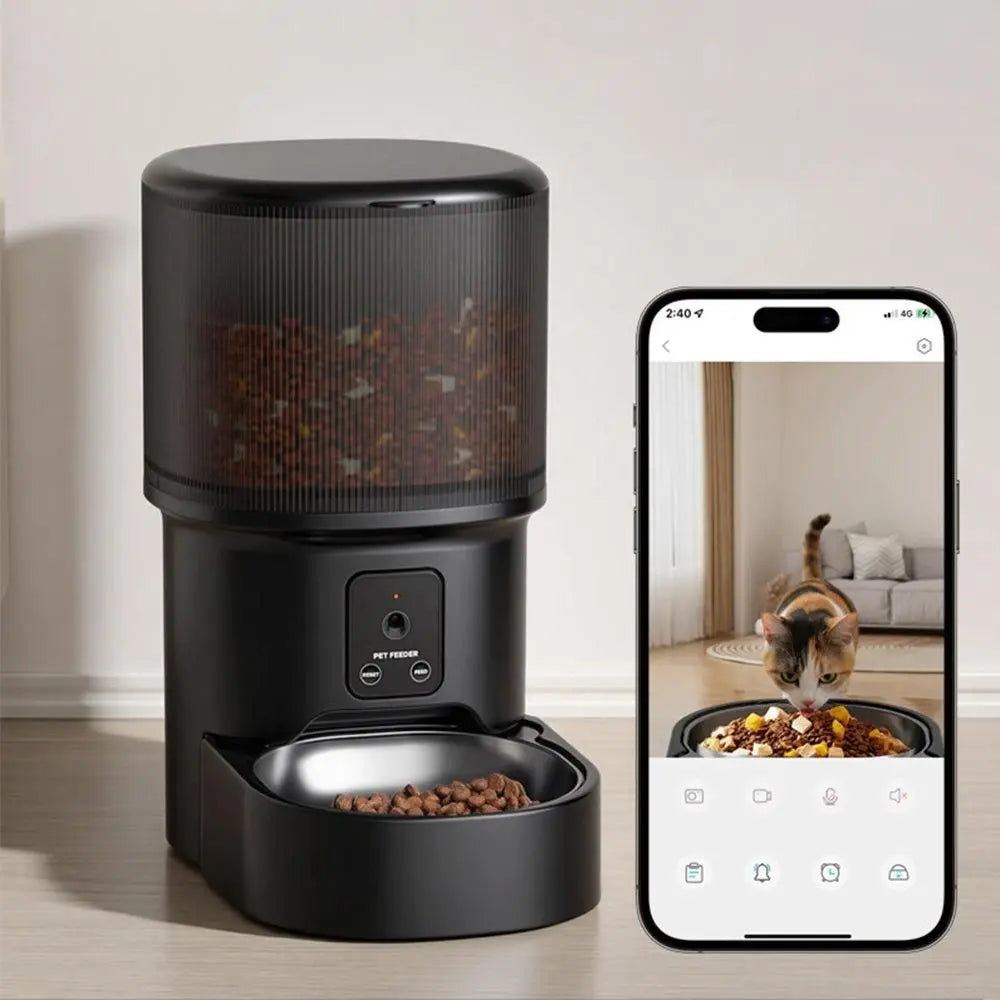 Automatic Cat Feeder WiFi Automatic Dog Food Dispenser with Camera Remote Wholesale Hub
