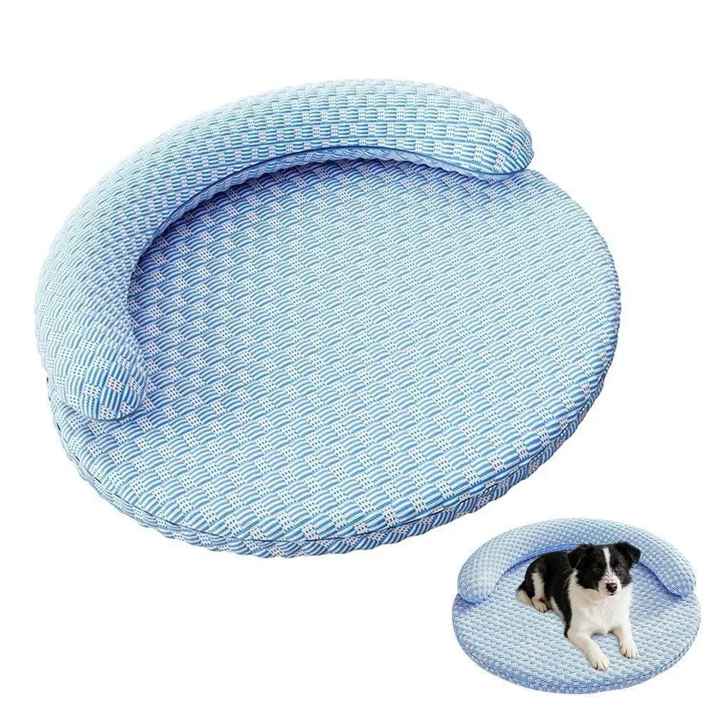 Washable Cooling Pet Bed with Removable Cover for Dogs & Cats - Dark Gray - S Wholesale Hub