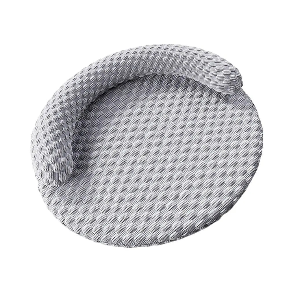 Washable Cooling Pet Bed with Removable Cover for Dogs & Cats - Dark Gray - M Wholesale Hub