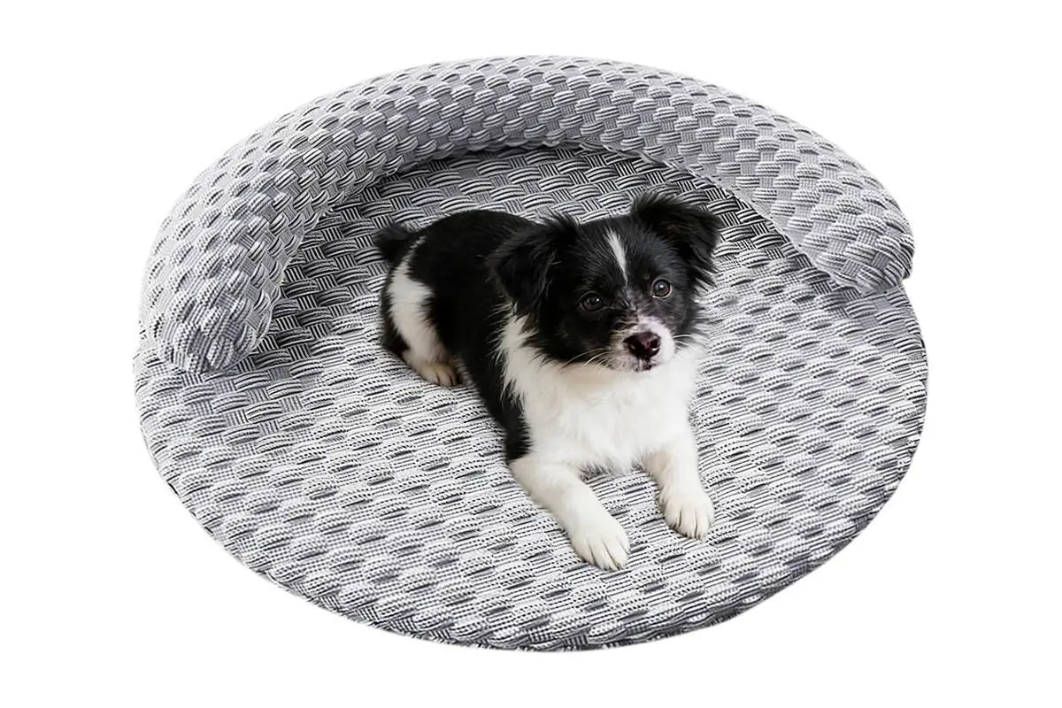 Washable Cooling Pet Bed with Removable Cover for Dogs & Cats - Dark Gray - M Wholesale Hub