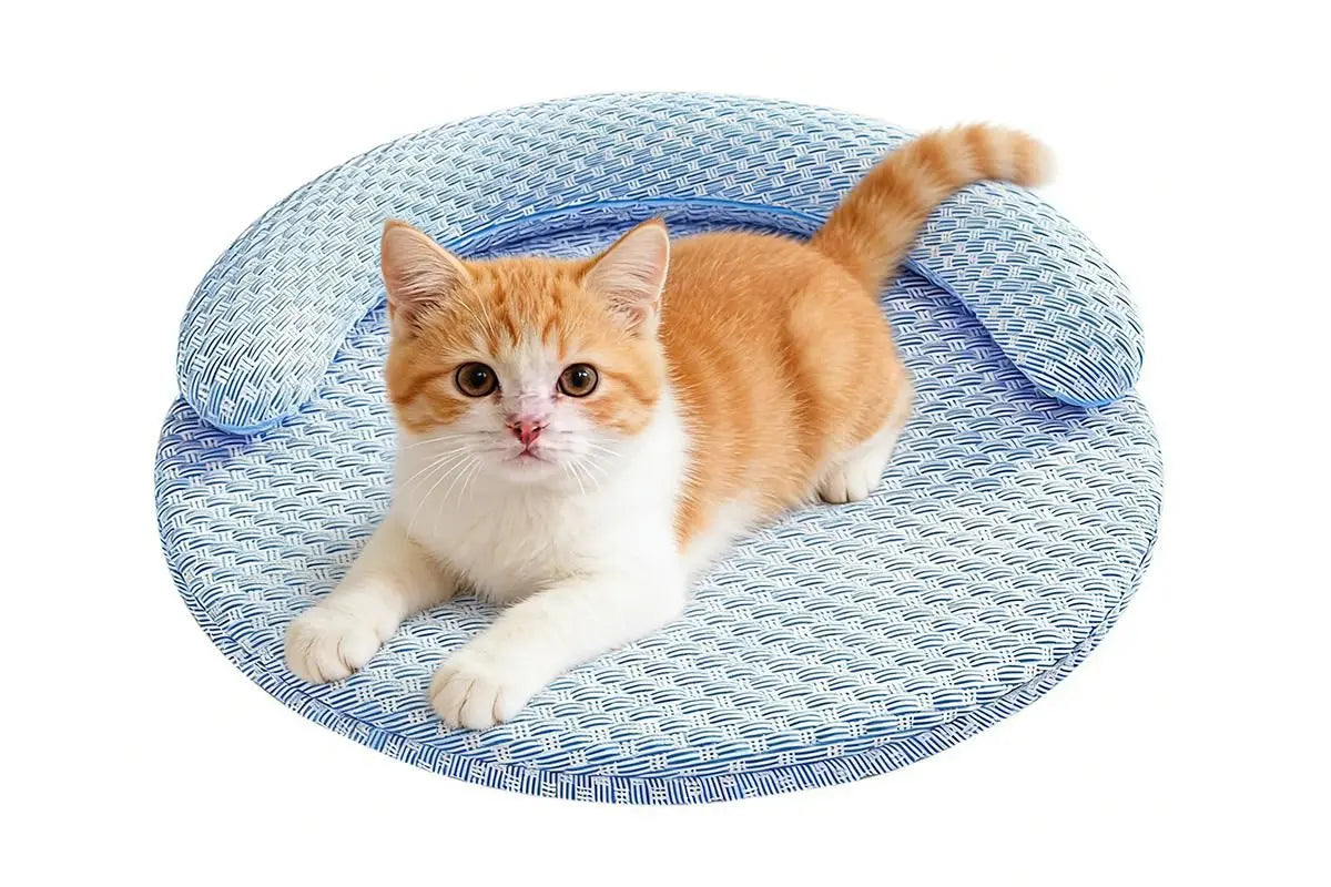 Washable Cooling Pet Bed with Removable Cover for Dogs & Cats - Dark Gray - M Wholesale Hub