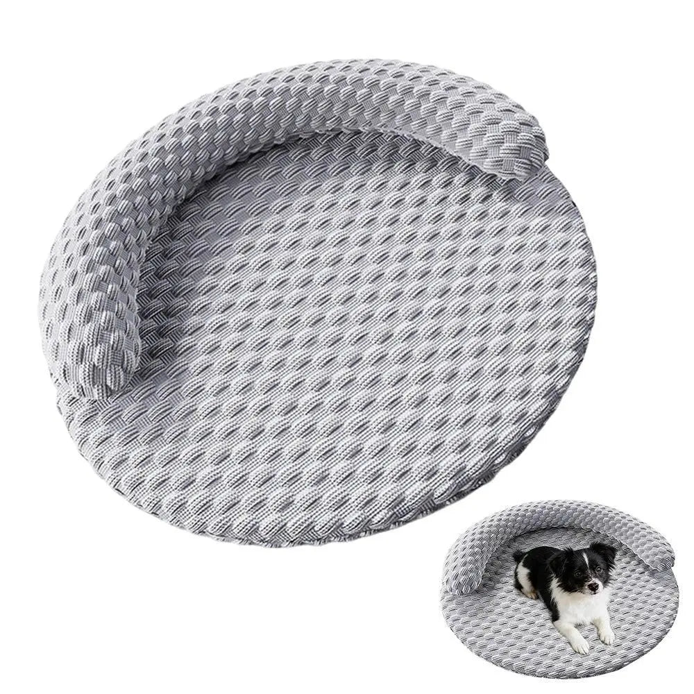 Washable Cooling Pet Bed with Removable Cover for Dogs & Cats - Dark Gray - L Wholesale Hub