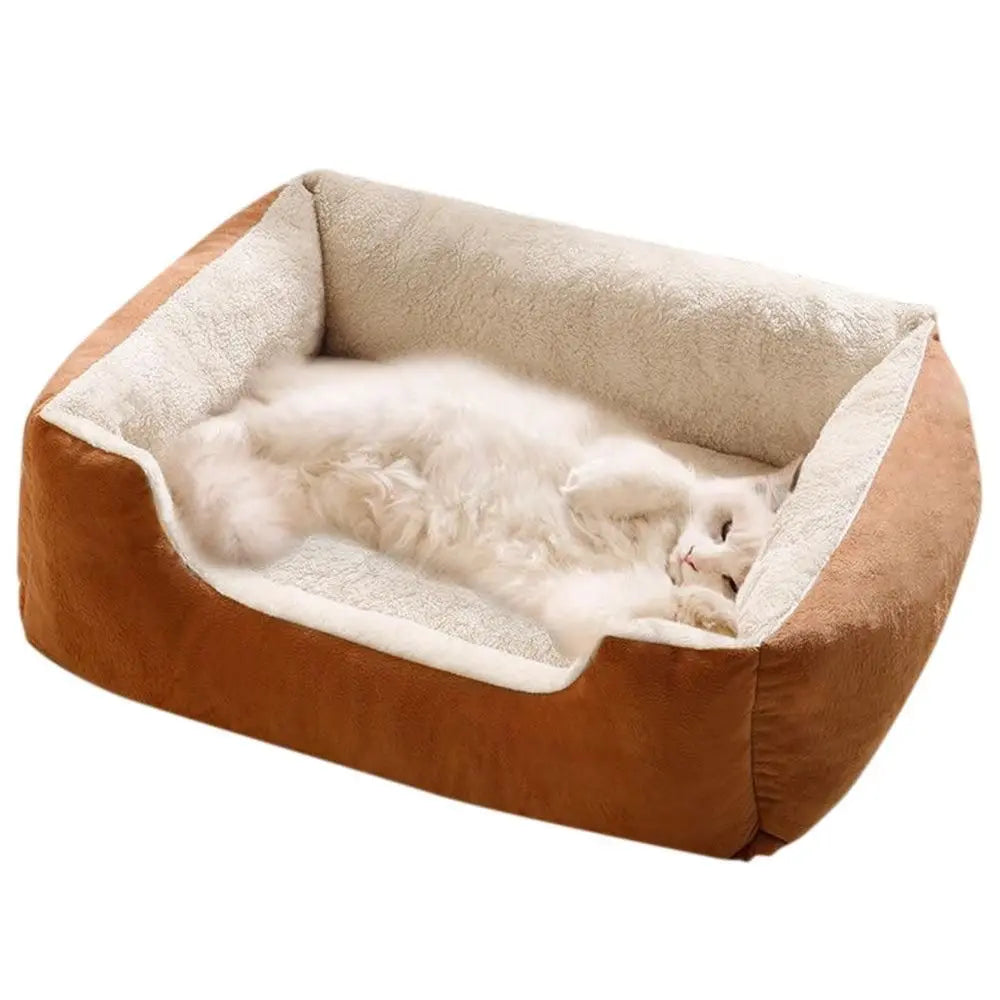 Rectangle Pet Bed for Dogs Cats Beds Warming Soft Calming Sleeping Puppy Bed Black - L Wholesale Hub