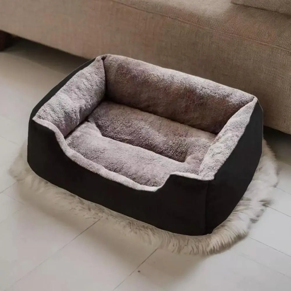 Rectangle Pet Bed for Dogs Cats Beds Warming Soft Calming Sleeping Puppy Bed Black - XL Wholesale Hub