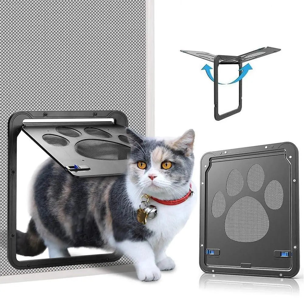 Lockable Pet Flap Screen Door Inside Door for Puppy Dog and Cat House Wholesale Hub