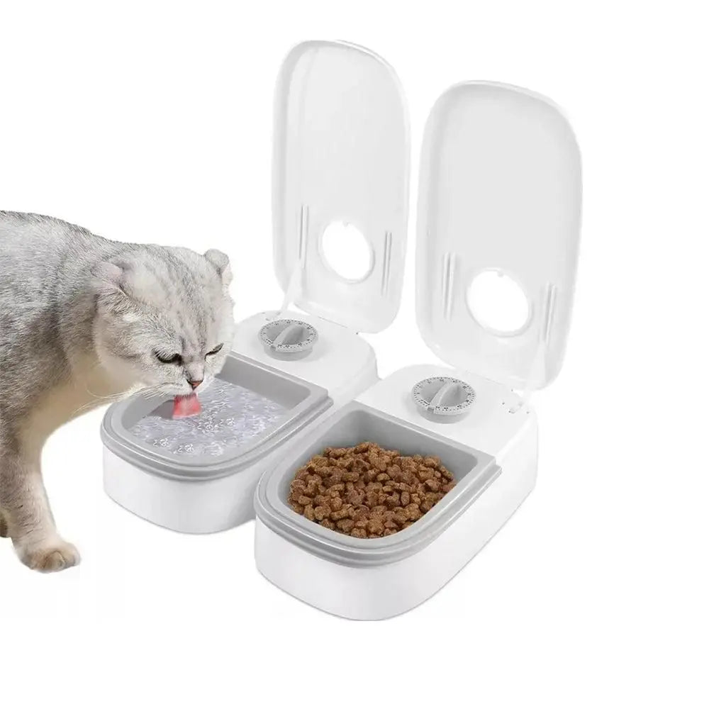 Timer Controlled Pet Feeder for Cats & Small Dogs Wet/Dry Food Style 2 Wholesale Hub