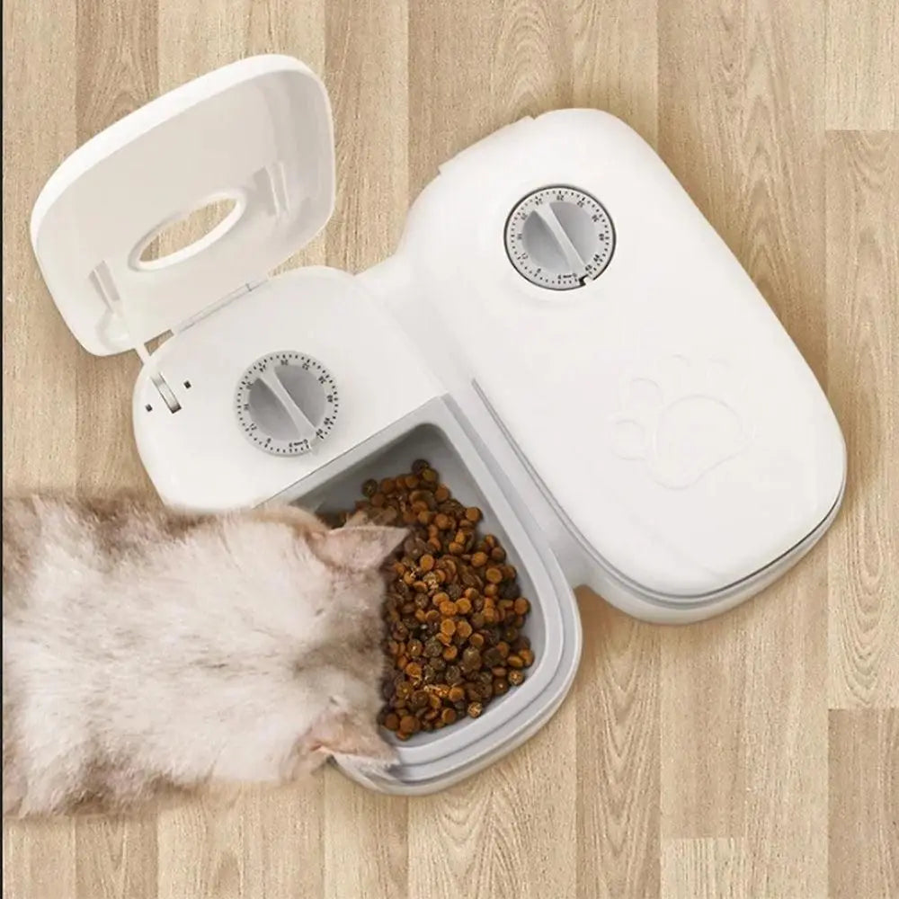 Timer Controlled Pet Feeder for Cats & Small Dogs Wet/Dry Food Style 2 Wholesale Hub