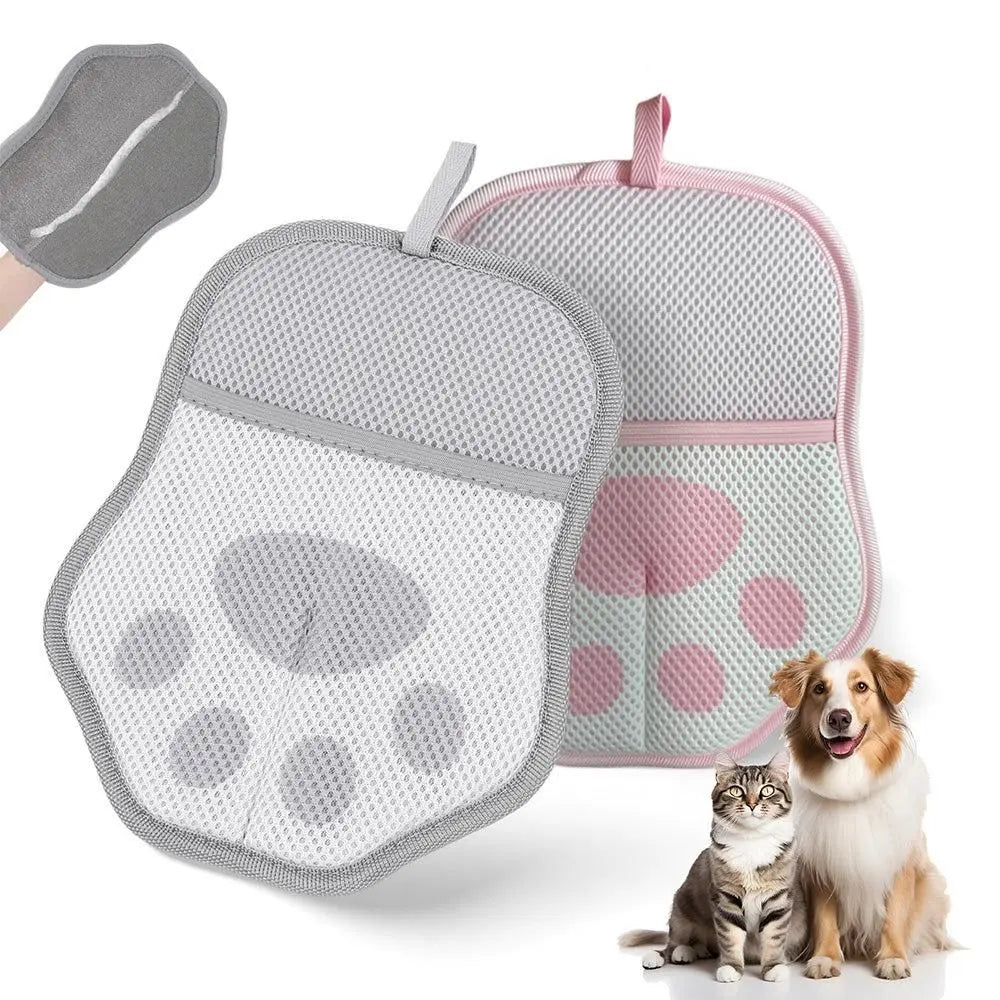 2 Pack Pet Hair Removal Gloves for Clothes Furniture & Car Interiors Wholesale Hub