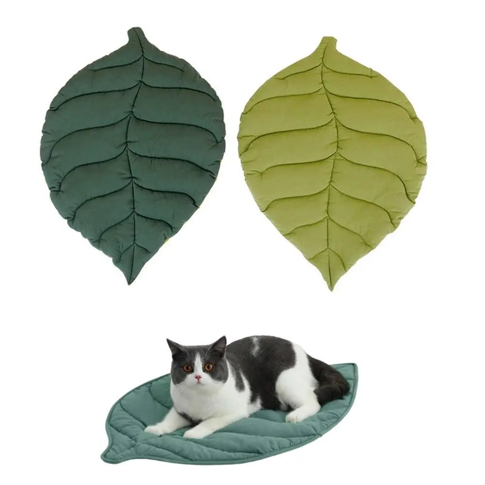 Double-Sided Available Pet Mattress Pad Leaf Shape Puppy Cat Bed Mat Style 1 Wholesale Hub