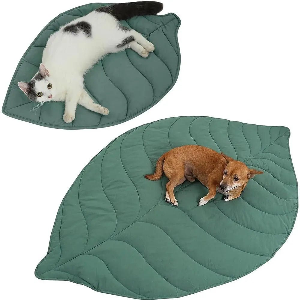 Double-Sided Available Pet Mattress Pad Leaf Shape Puppy Cat Bed Mat Style 1 Wholesale Hub