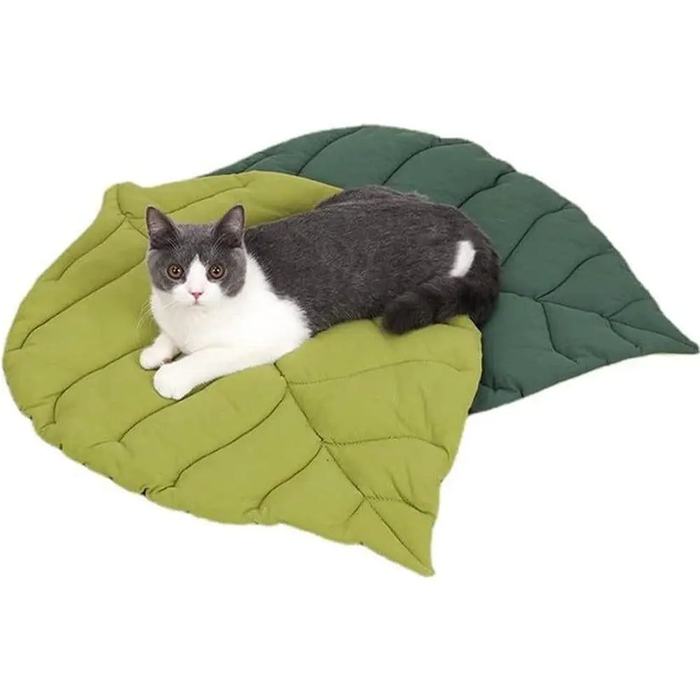 Double-Sided Available Pet Mattress Pad Leaf Shape Puppy Cat Bed Mat Style 1 Wholesale Hub