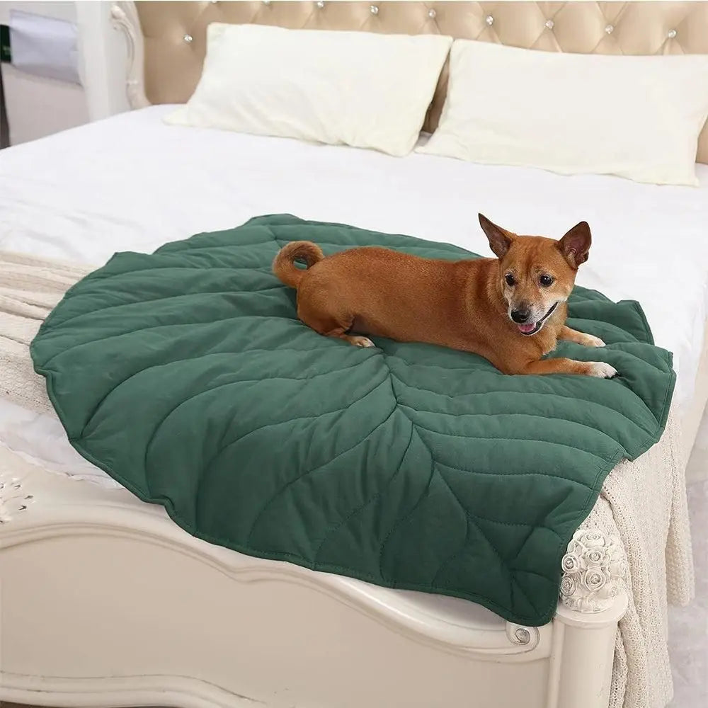 Double-Sided Available Pet Mattress Pad Leaf Shape Puppy Cat Bed Mat Style 1 Wholesale Hub