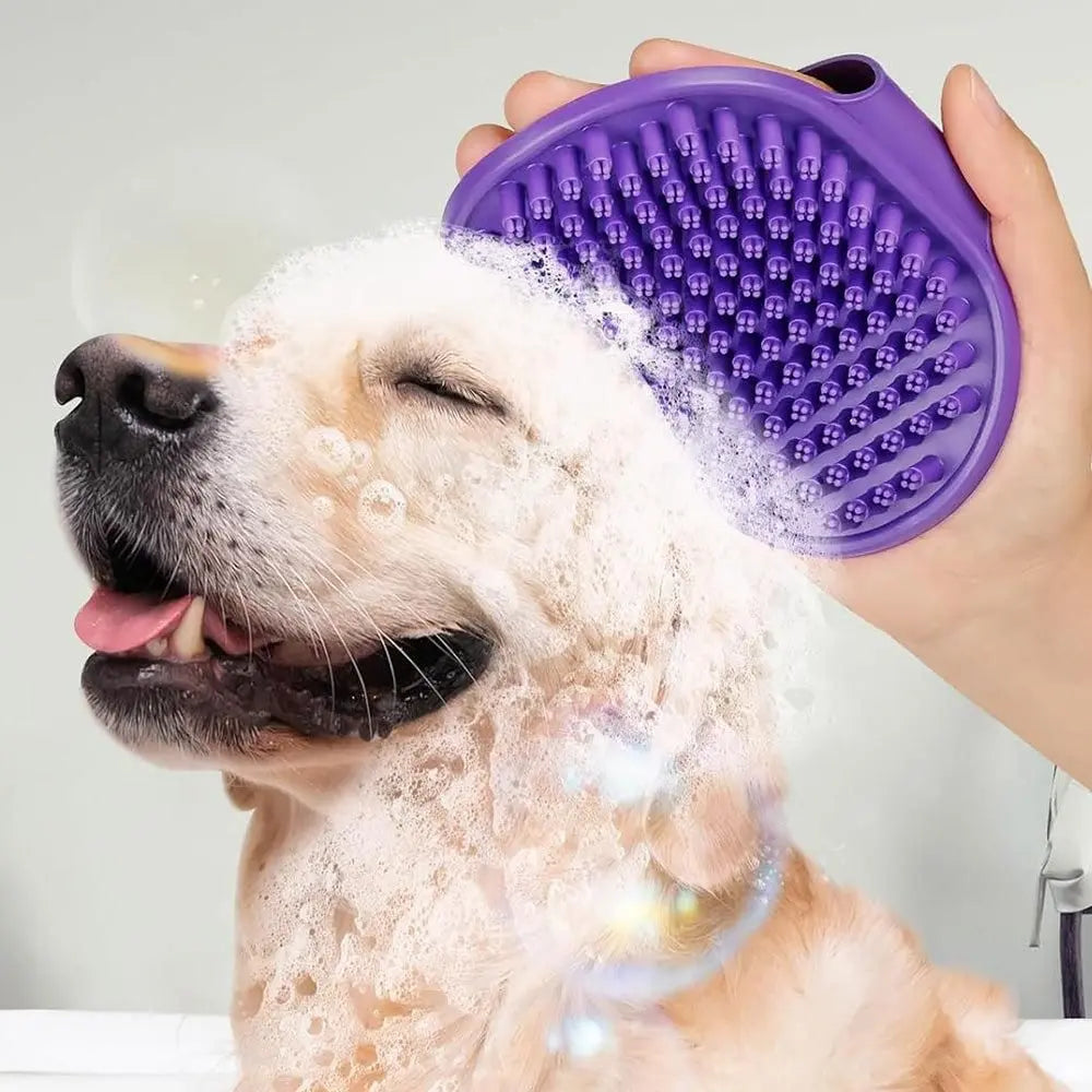 2PCS Pet Grooming Brushes Deshedding Bath Brush for Dogs Cats & Horses Purple Wholesale Hub