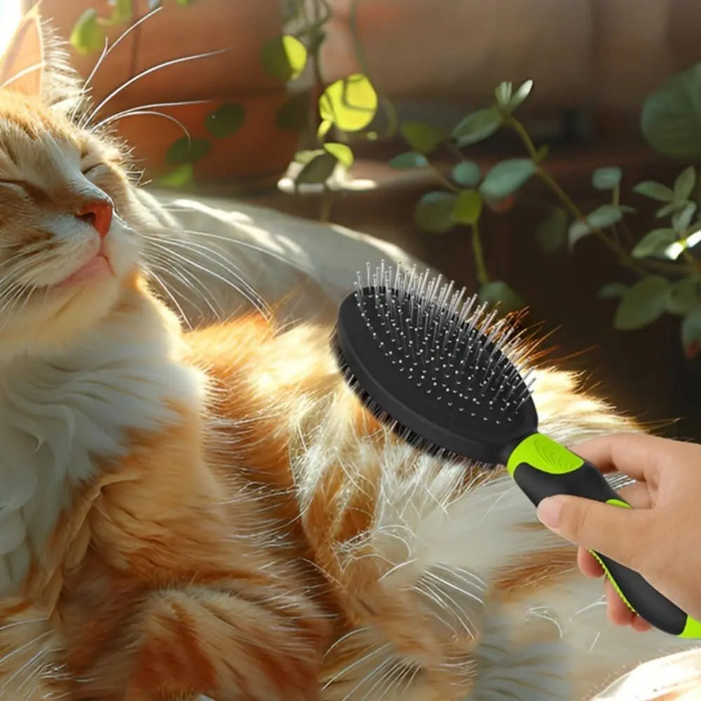 2PCS Pet Grooming Brushes Deshedding Bath Brush for Dogs Cats & Horses Green Wholesale Hub