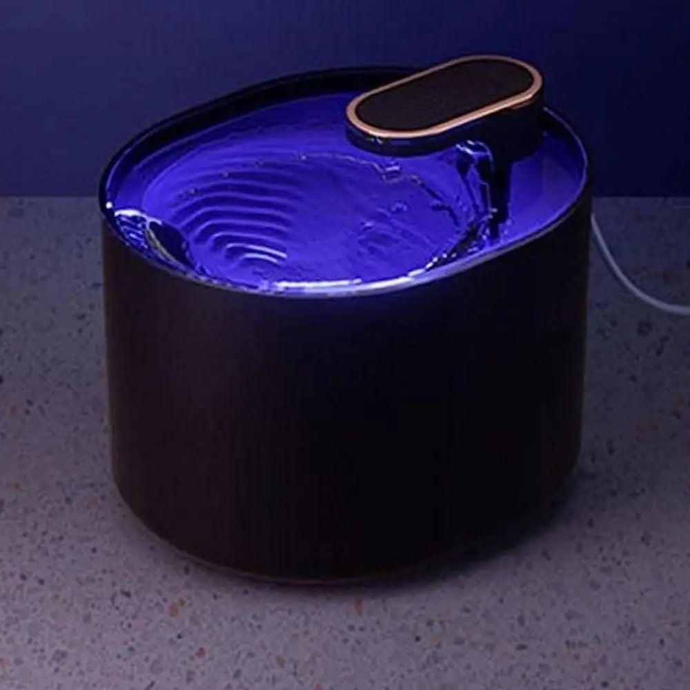 Pet Water Fountain Cat Dog Automatic Electric Drinking Dispenser with Red Light Indicator Black Wholesale Hub