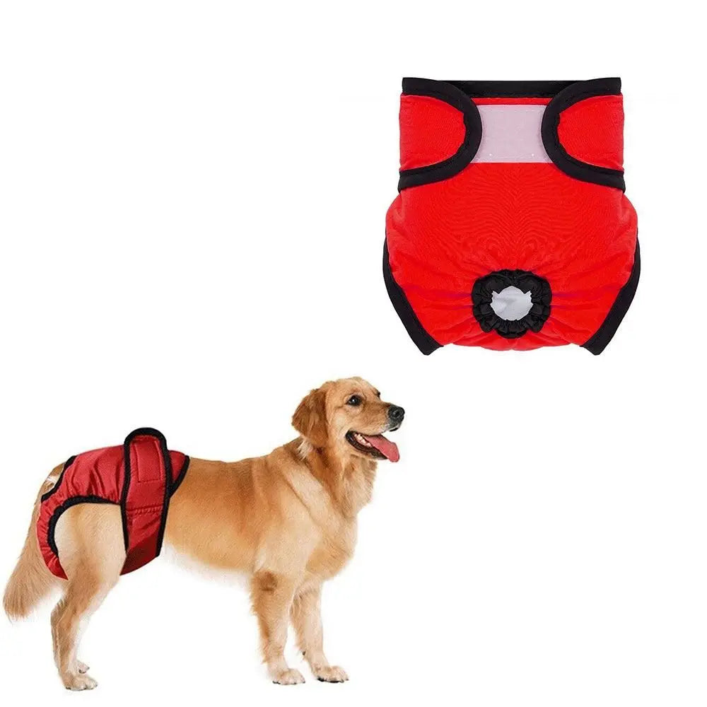 Washable Female Pet Nappy Diaper Dog Cat Physiological Pants Yellow - S Wholesale Hub